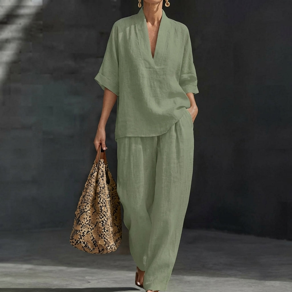Dolores | Conjunto de Dos Piezas para Mujer en color Burdeos