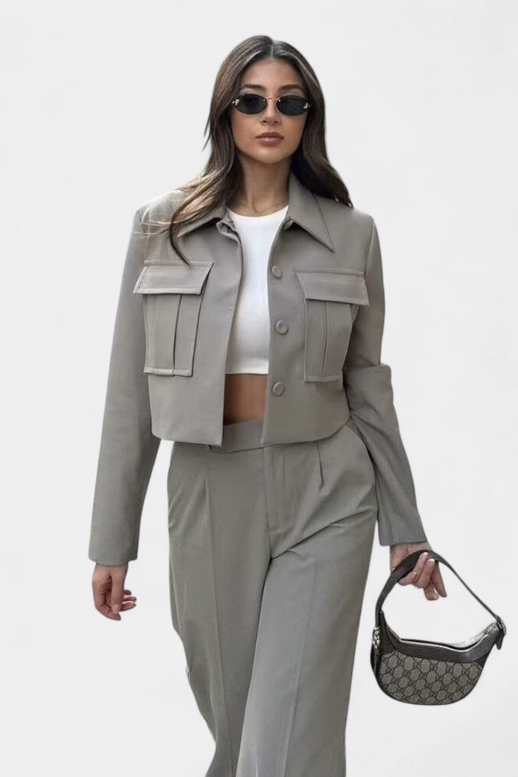 Inga Conjunto de Lounge de Dos Piezas en color Gris