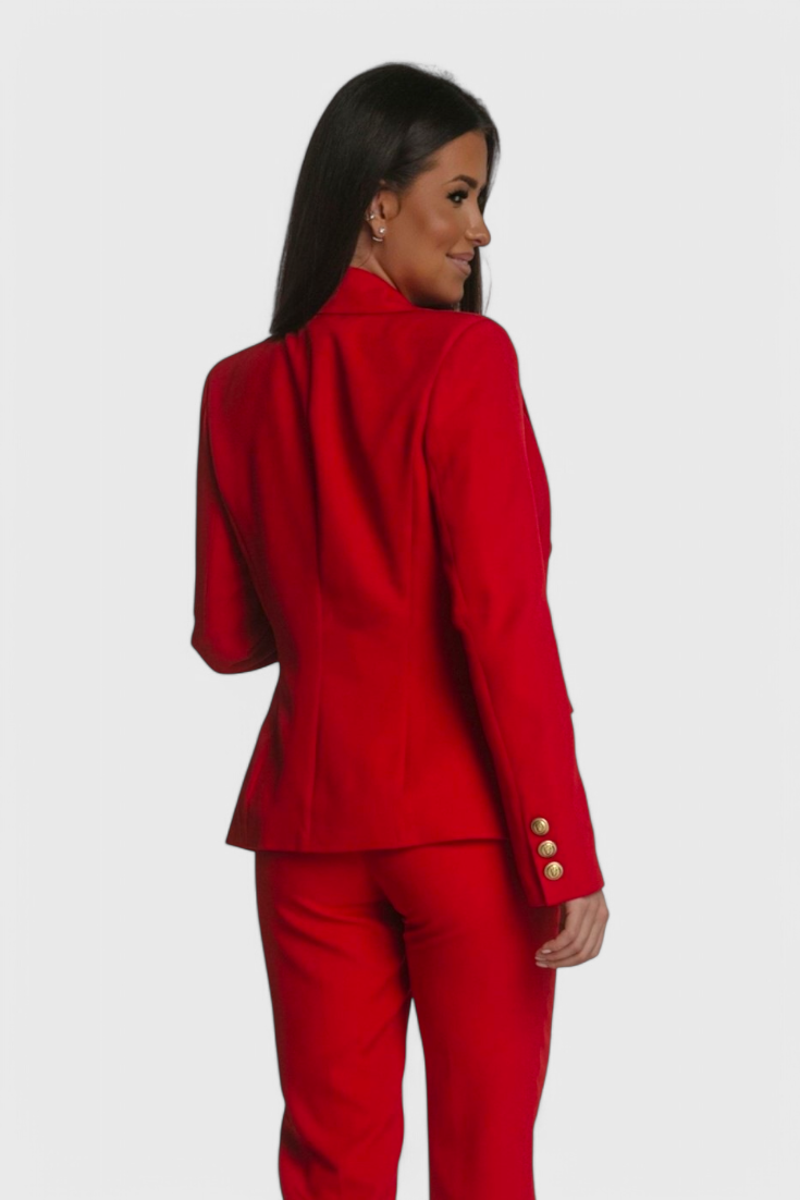 Rosalind Conjunto de Blazer y Pantalones Elegante en color Rosa