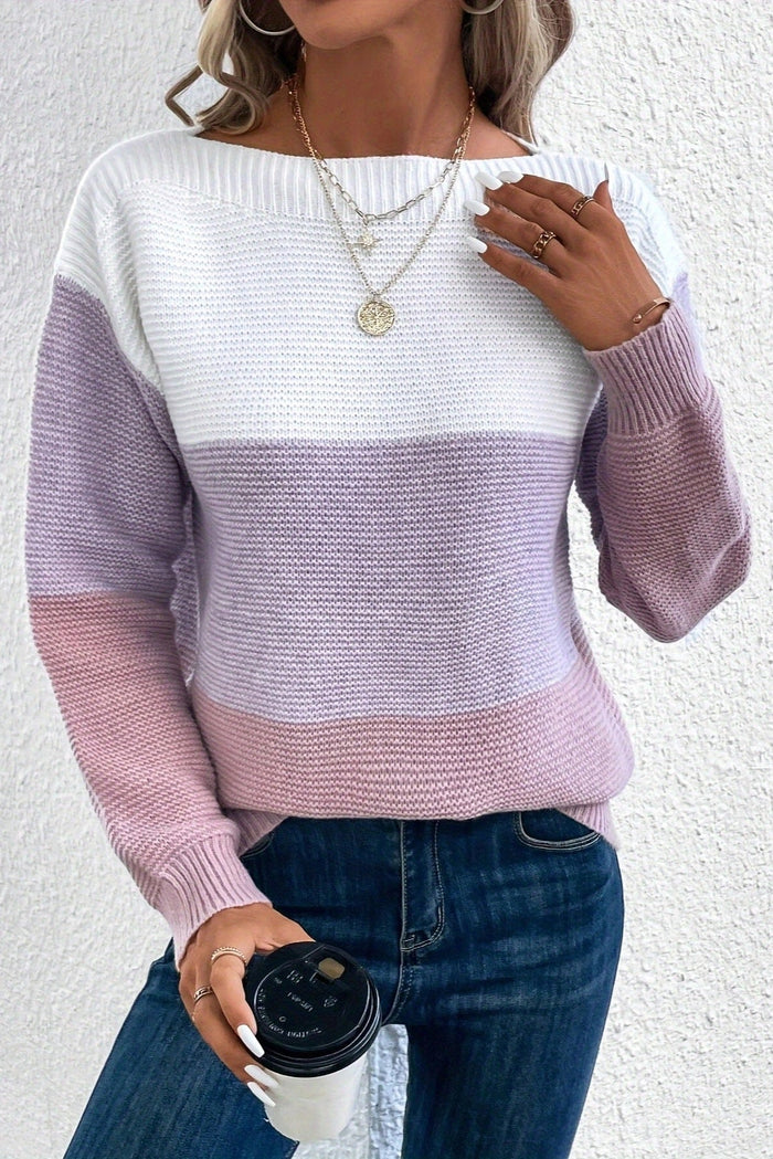 Soria | Jersey de Mezcla de Lana con Toque Suave en color Púrpura