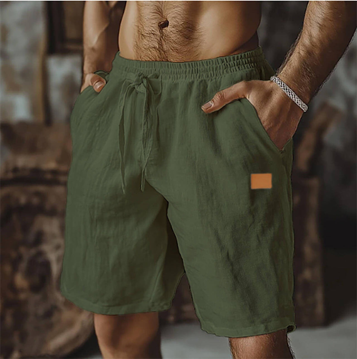 Felipe | Pantalones cortos informales de lino para hombre