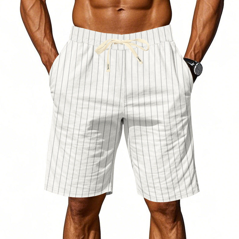 Fidel | Pantalones cortos informales de rayas para hombre