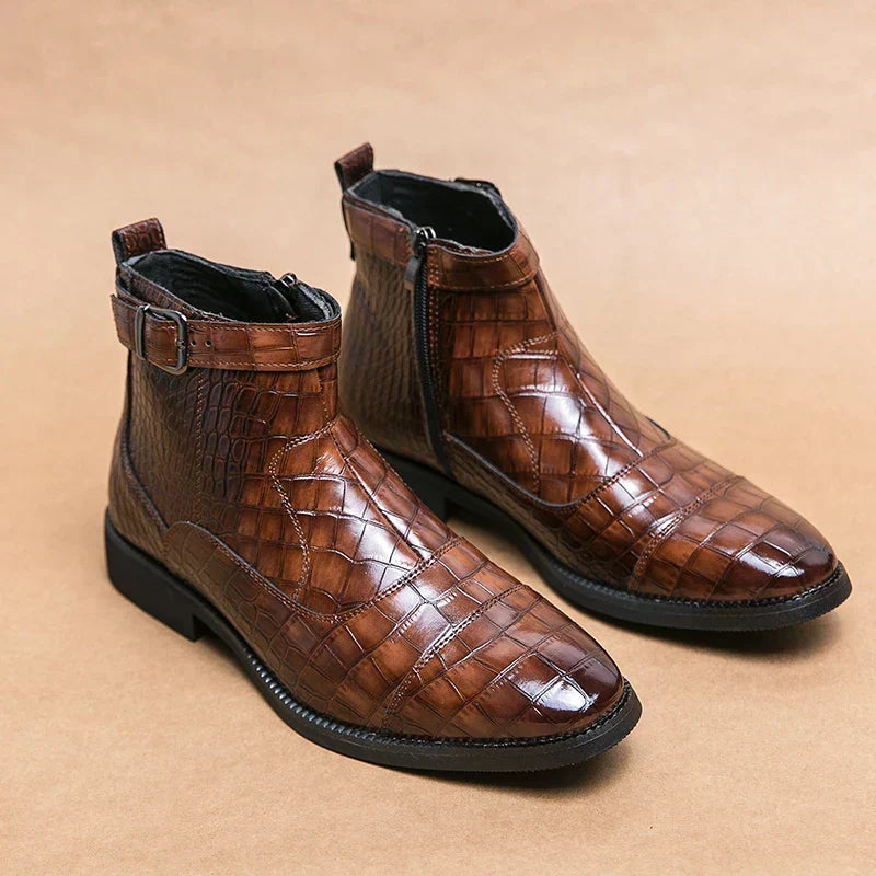 Abilio | Botines con hebilla de piel sintética