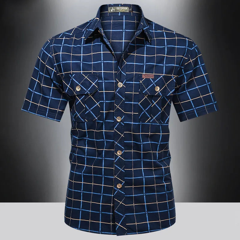 Bernardo | Camisa elegante de cuadros de manga corta