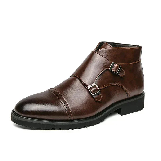 Aniceto | Botas con doble hebilla en piel sintética