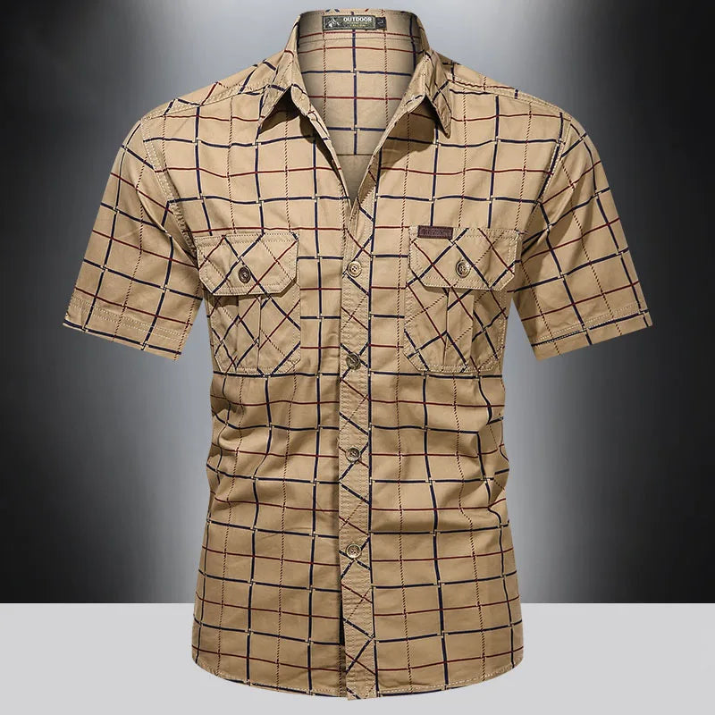Bernardo | Camisa elegante de cuadros de manga corta
