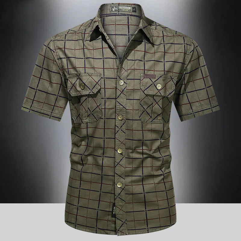 Bernardo | Camisa elegante de cuadros de manga corta