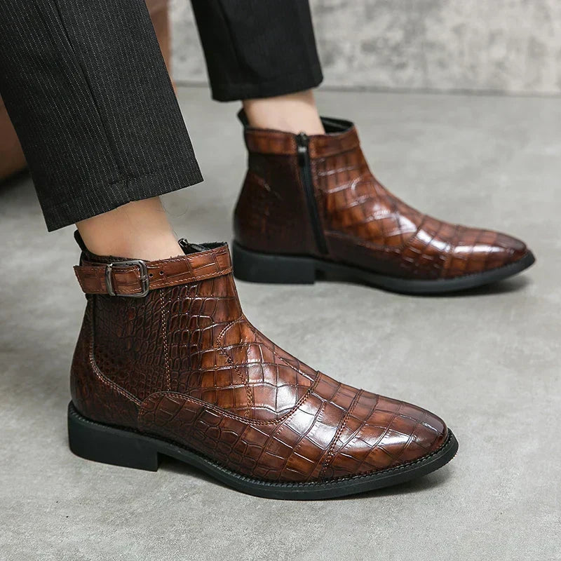 Abilio | Botines con hebilla de piel sintética