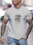 Leonardo | Camiseta elegante con cuello redondo y estampado gráfico