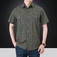 Bernardo | Camisa elegante de cuadros de manga corta