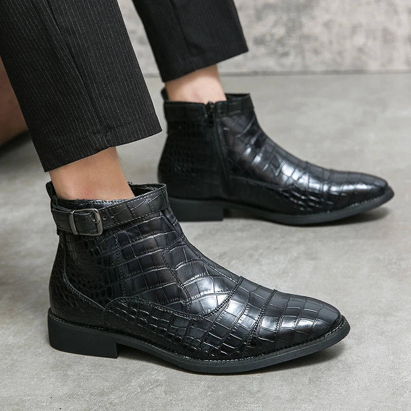 Abilio | Botines con hebilla de piel sintética