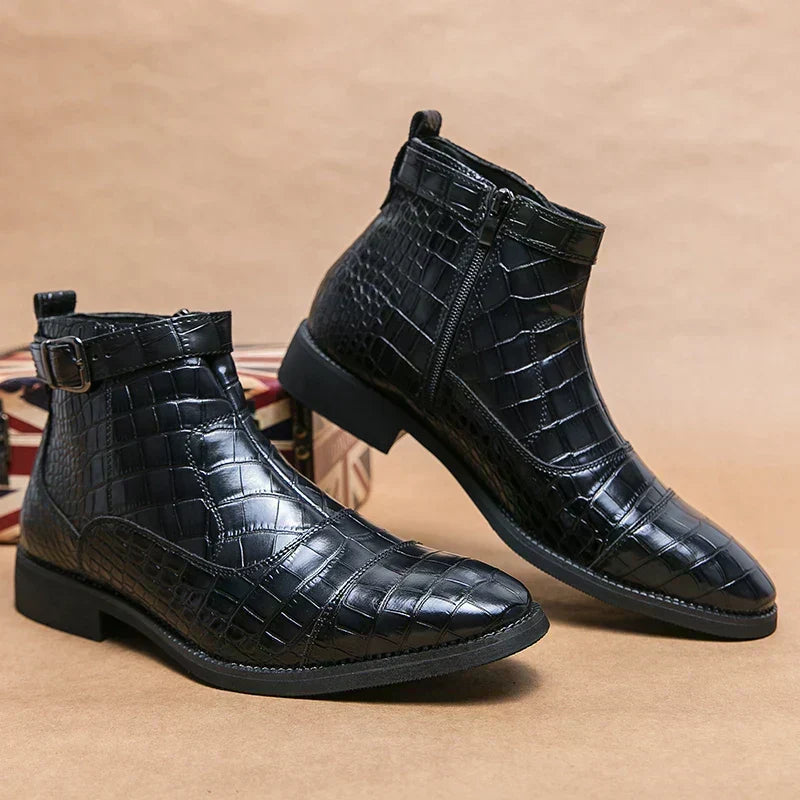 Abilio | Botines con hebilla de piel sintética