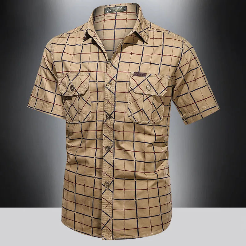 Bernardo | Camisa elegante de cuadros de manga corta