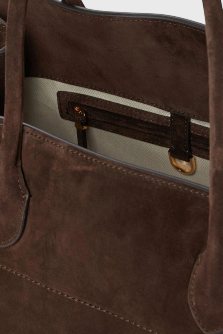 Bolsa Tote Harlow en color Brillante Marrón