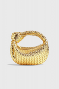 Sage Bolso Satchel Mini Woven en color Oro