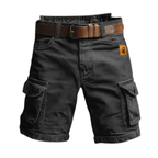 Eusebio | Pantalones cargo cortos retro con múltiples bolsillos