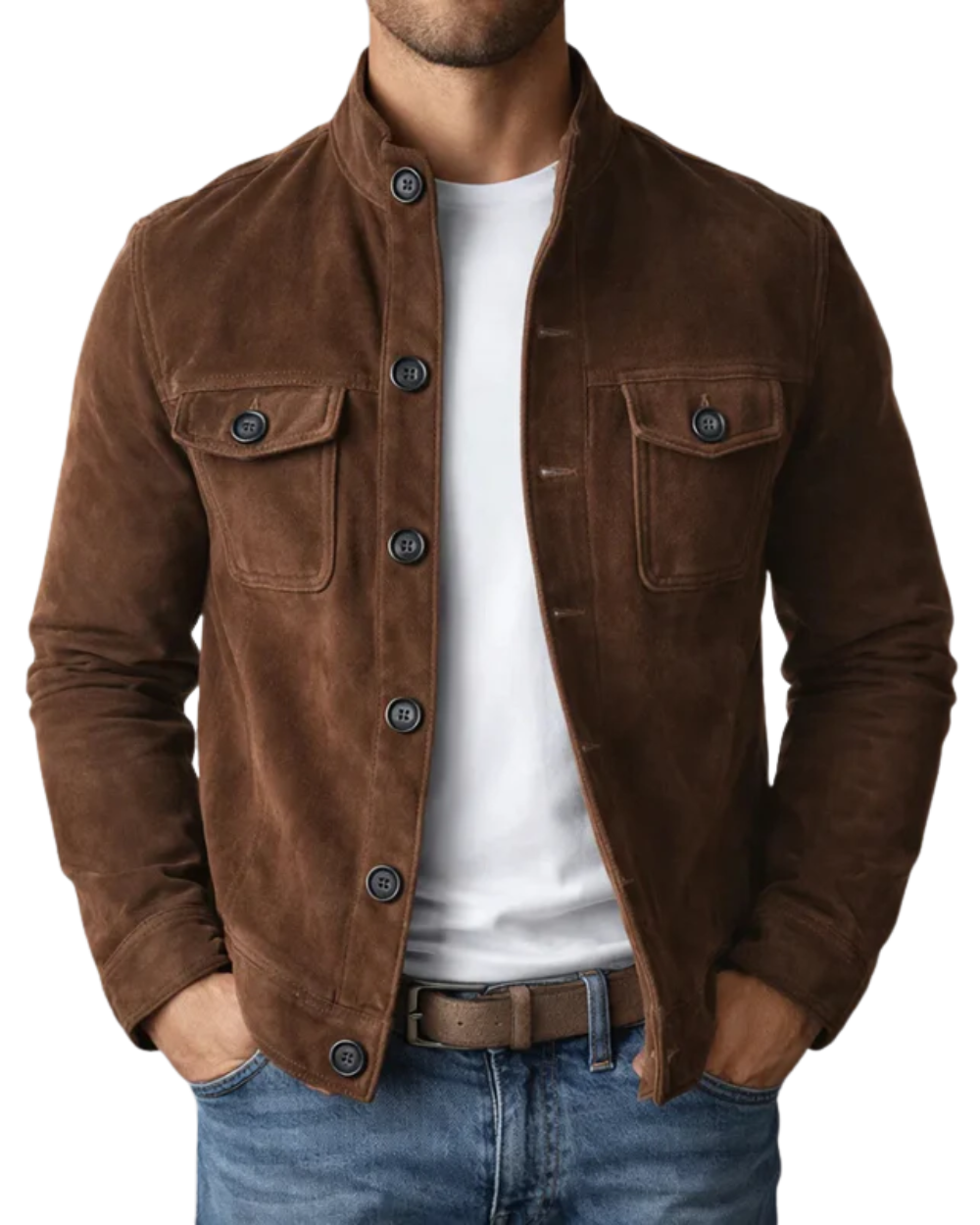 César | Cazadora bomber de ante premium