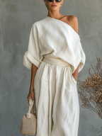 Eleonora | Conjunto elegante de dos piezas con un solo hombro