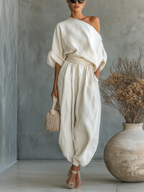 Eleonora | Conjunto elegante de dos piezas con un solo hombro
