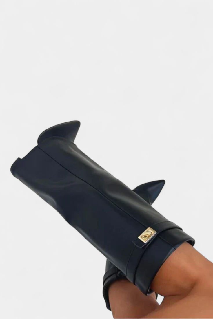 Raya Botas hasta la Rodilla con Tacón Bloque en color Marrón