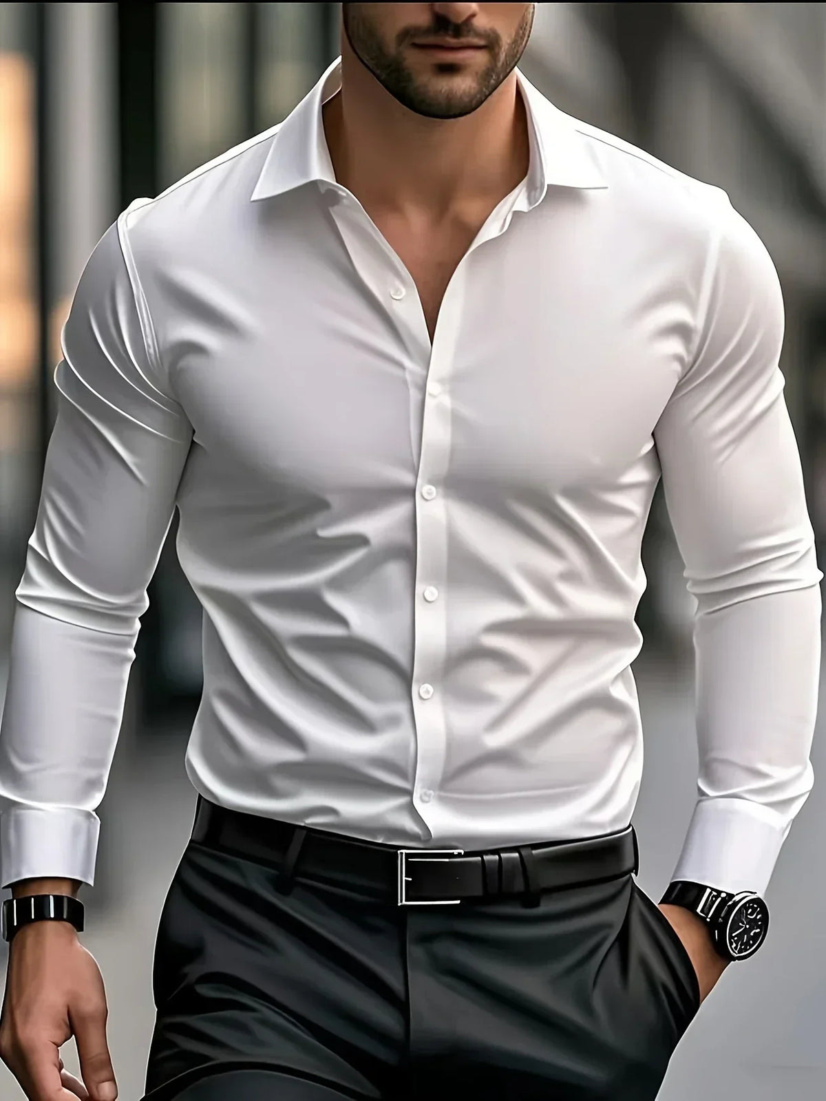 Blas | Camisa elegante de manga larga con botones