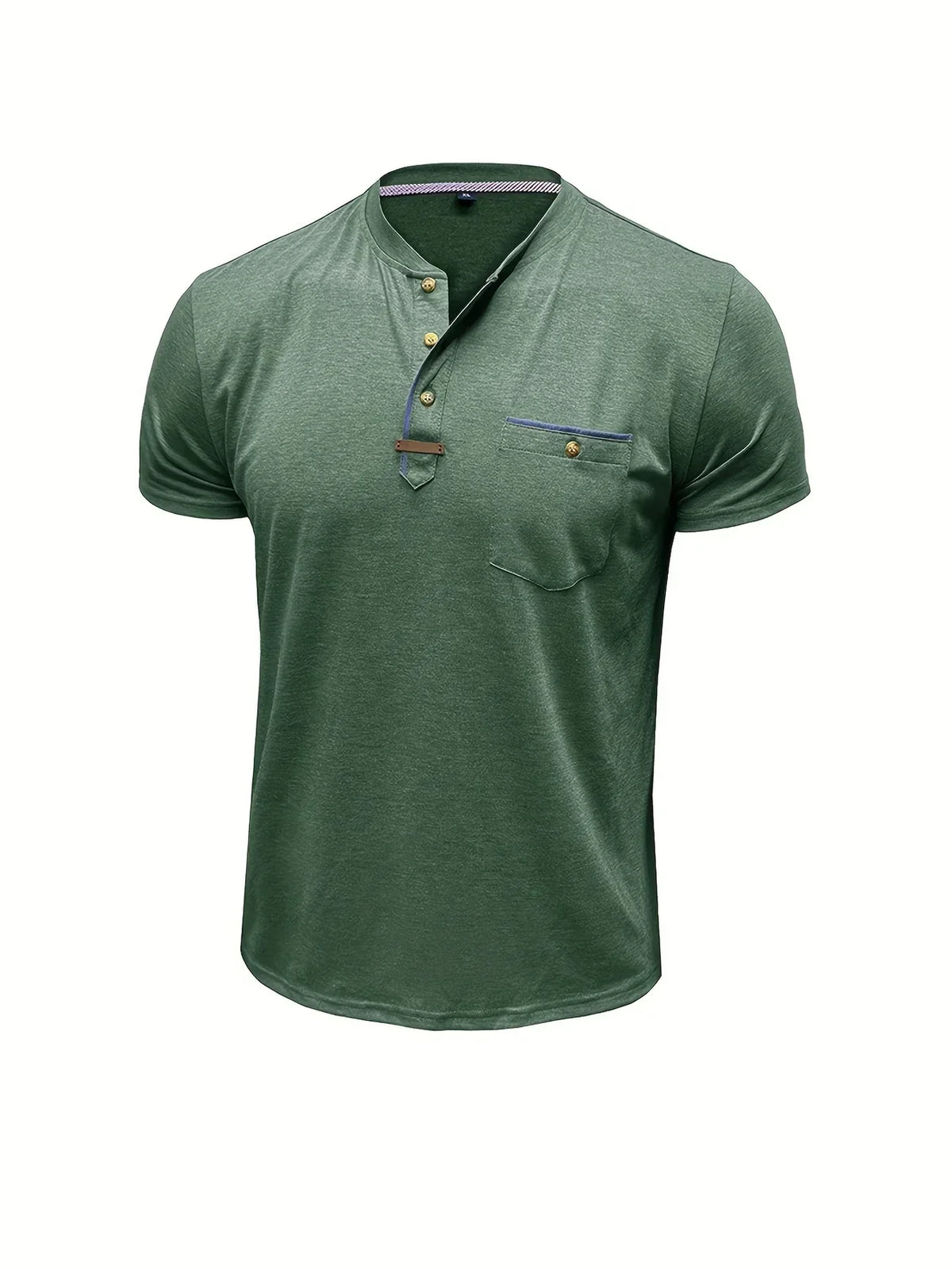 Lucas | Camiseta elegante con cuello redondo y bolsillo