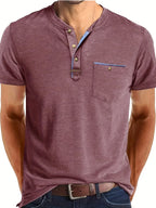 Lucas | Camiseta elegante con cuello redondo y bolsillo