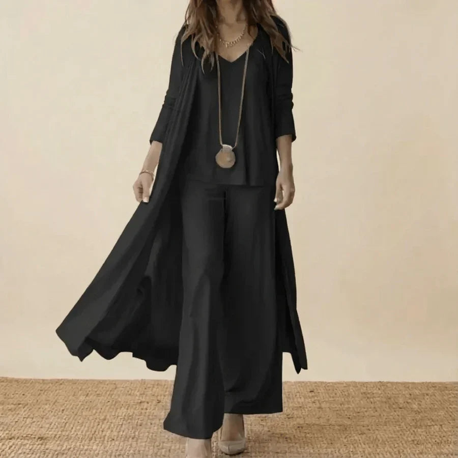 RAQUEL | Conjunto elegante de 3 piezas en color Caqui