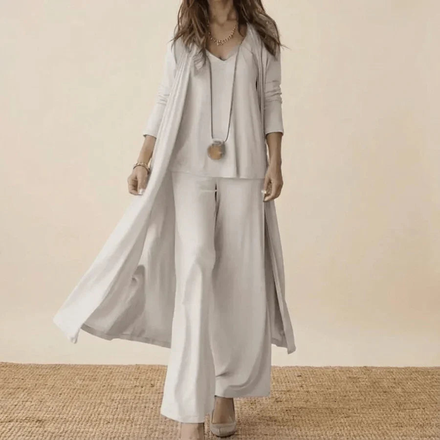 RAQUEL | Conjunto elegante de 3 piezas en color Caqui