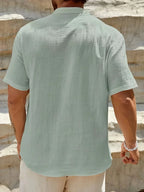 Arnaldo | Camisa elegante de verano con cuello alto