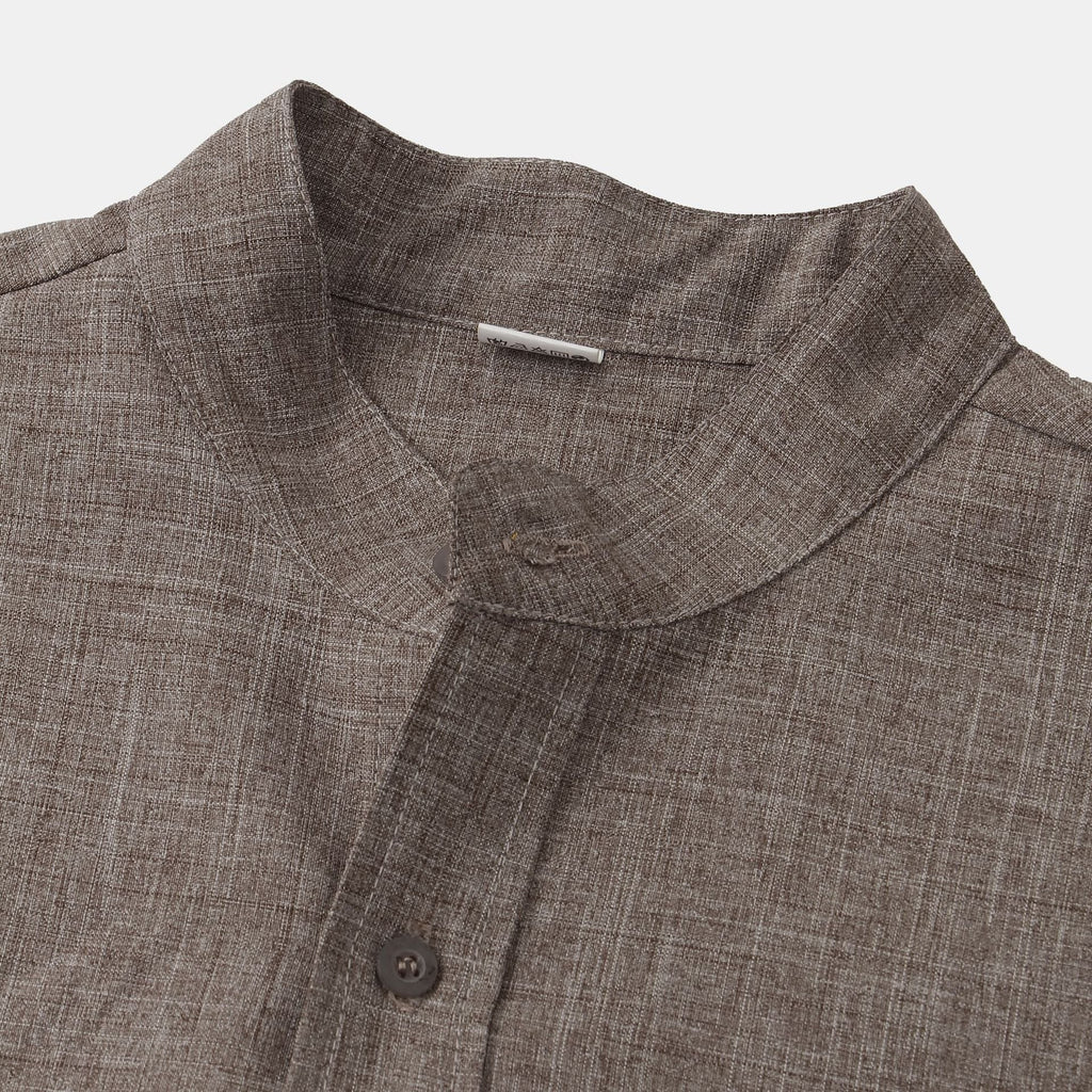 Leoncio | Camisa lisa de algodón con botones