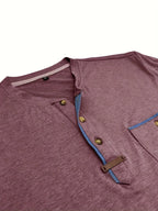 Lucas | Camiseta elegante con cuello redondo y bolsillo
