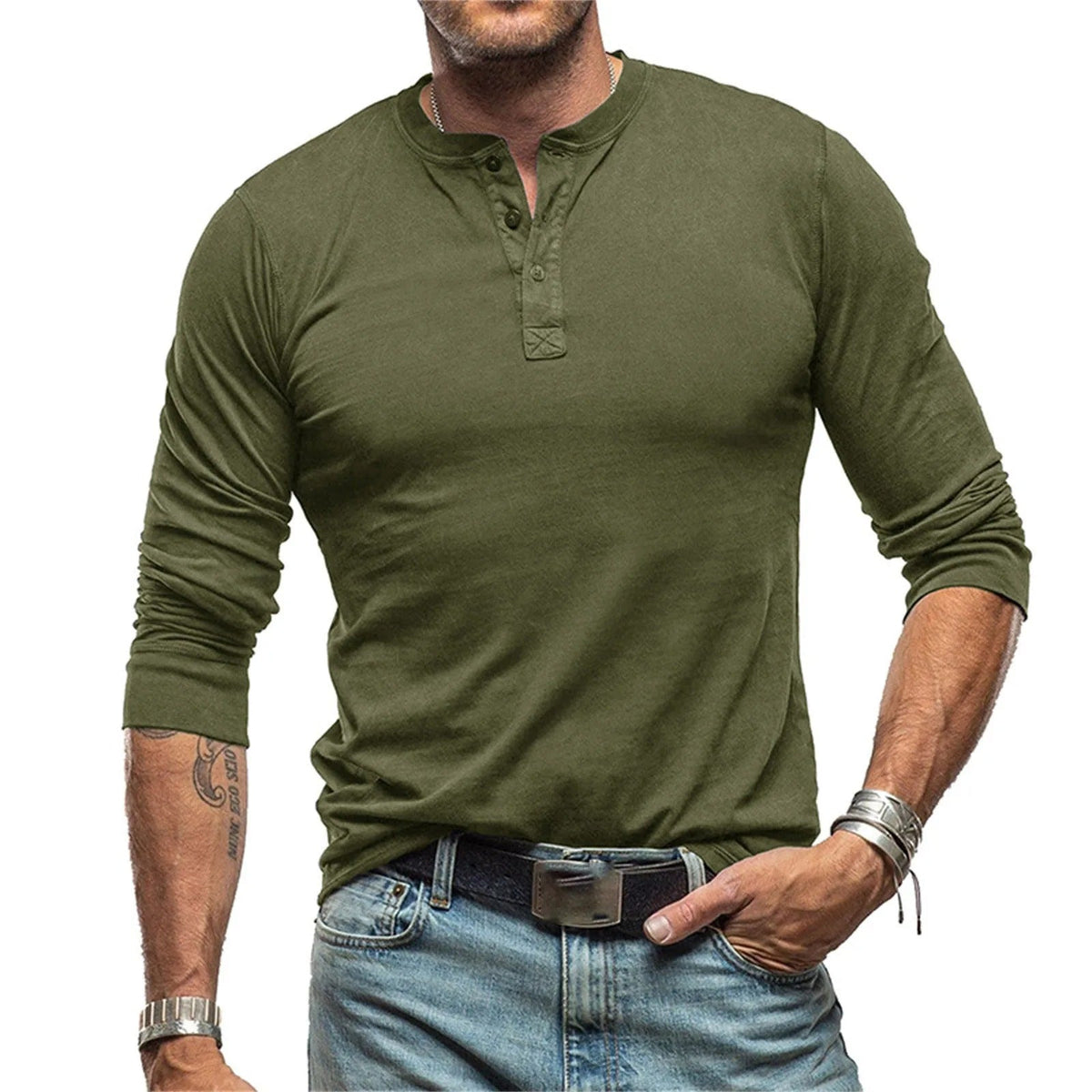 Agustín | Camisa vintage de manga larga