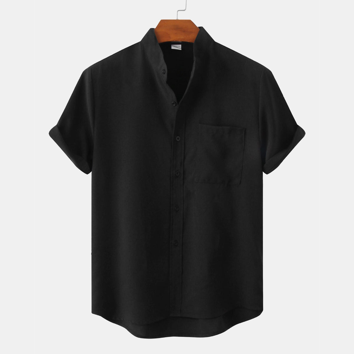 Leoncio | Camisa lisa de algodón con botones