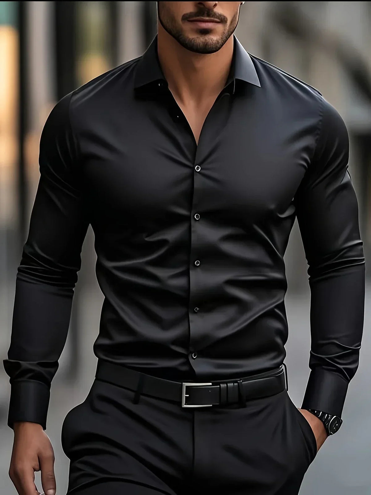 Blas | Camisa elegante de manga larga con botones