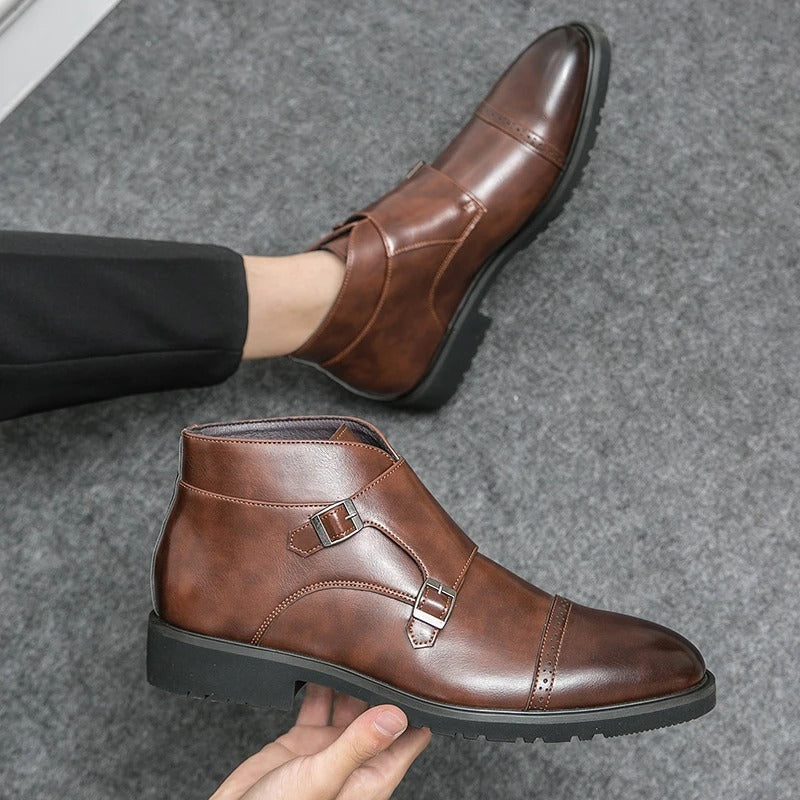 Aniceto | Botas con doble hebilla en piel sintética