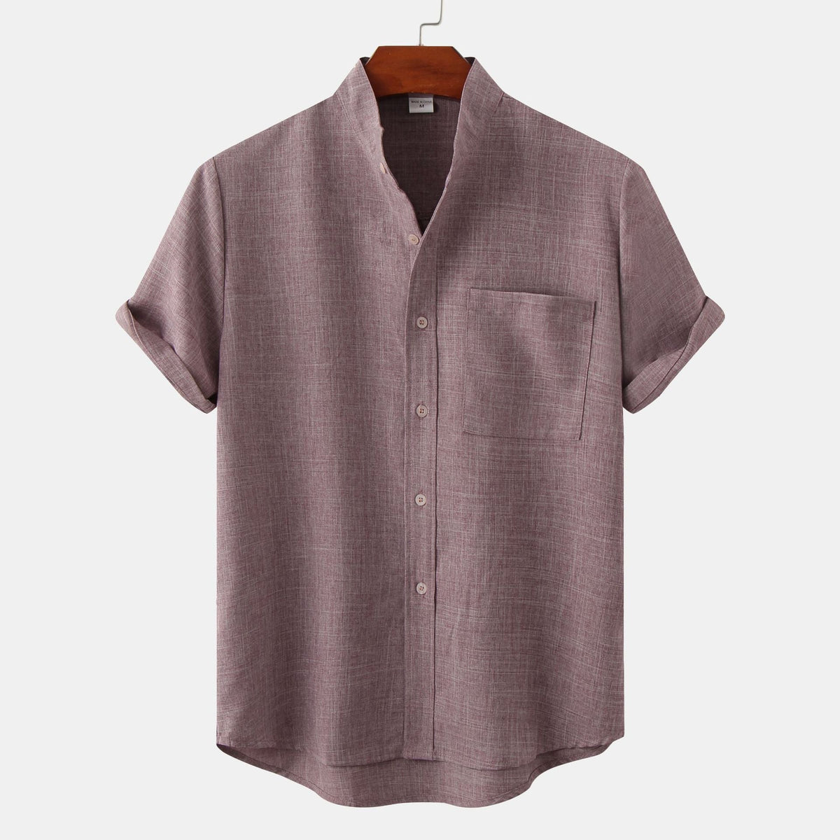 Leoncio | Camisa lisa de algodón con botones