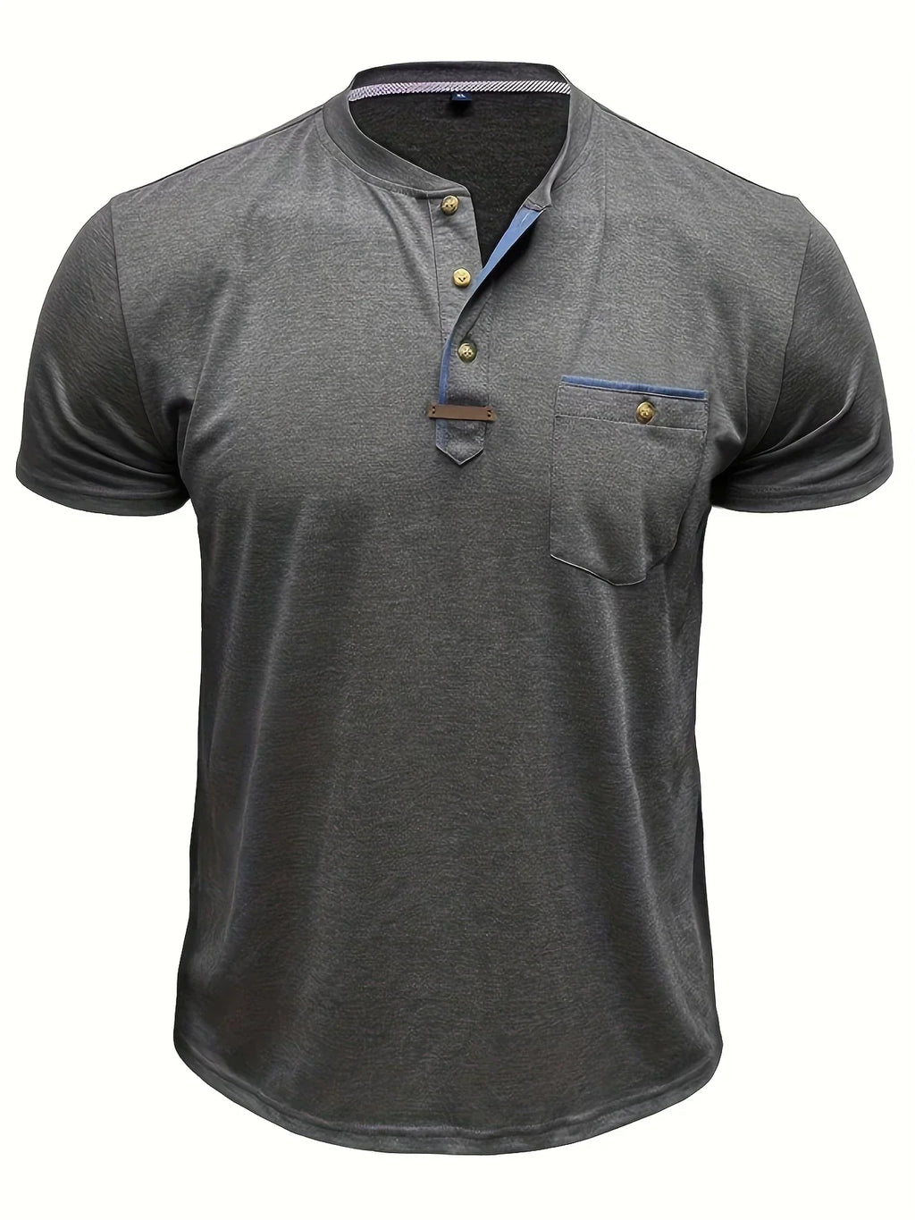 Lucas | Camiseta elegante con cuello redondo y bolsillo