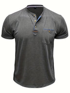 Lucas | Camiseta elegante con cuello redondo y bolsillo
