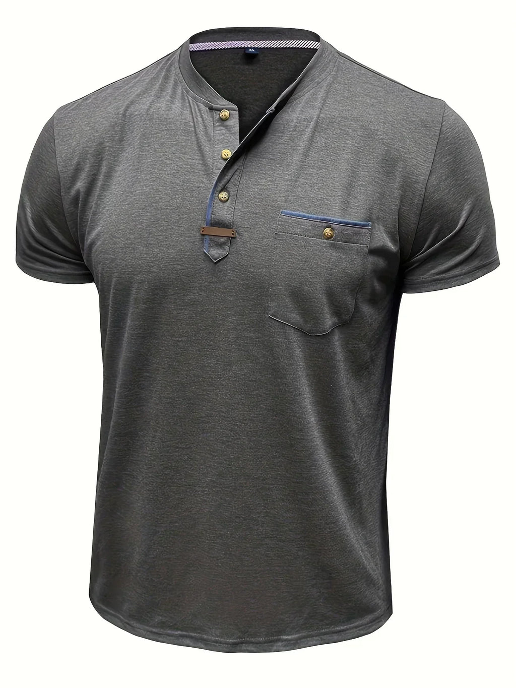 Lucas | Camiseta elegante con cuello redondo y bolsillo