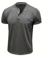 Lucas | Camiseta elegante con cuello redondo y bolsillo