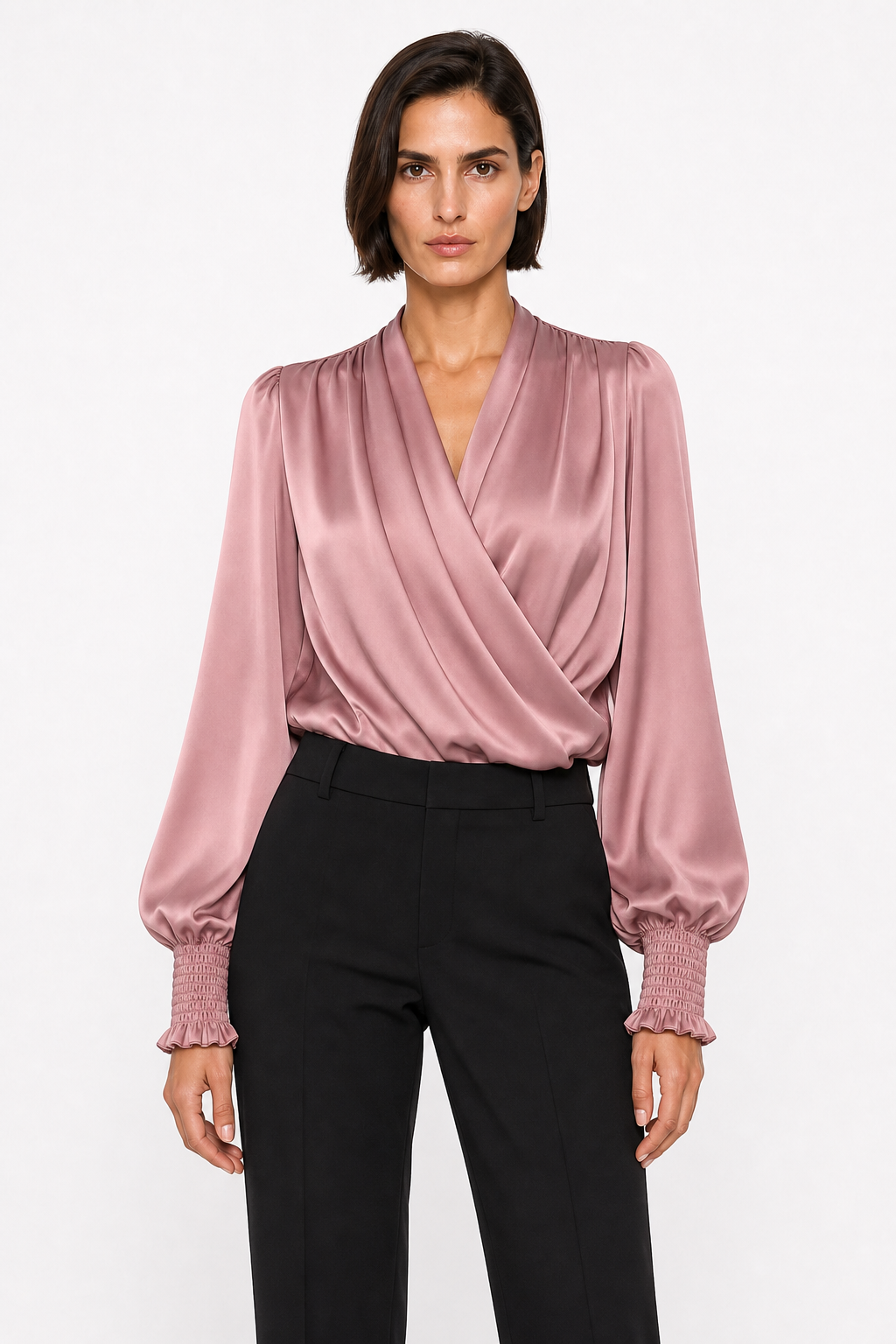 Quinn | Blusa Elegante de Manga Larga con Escote en V