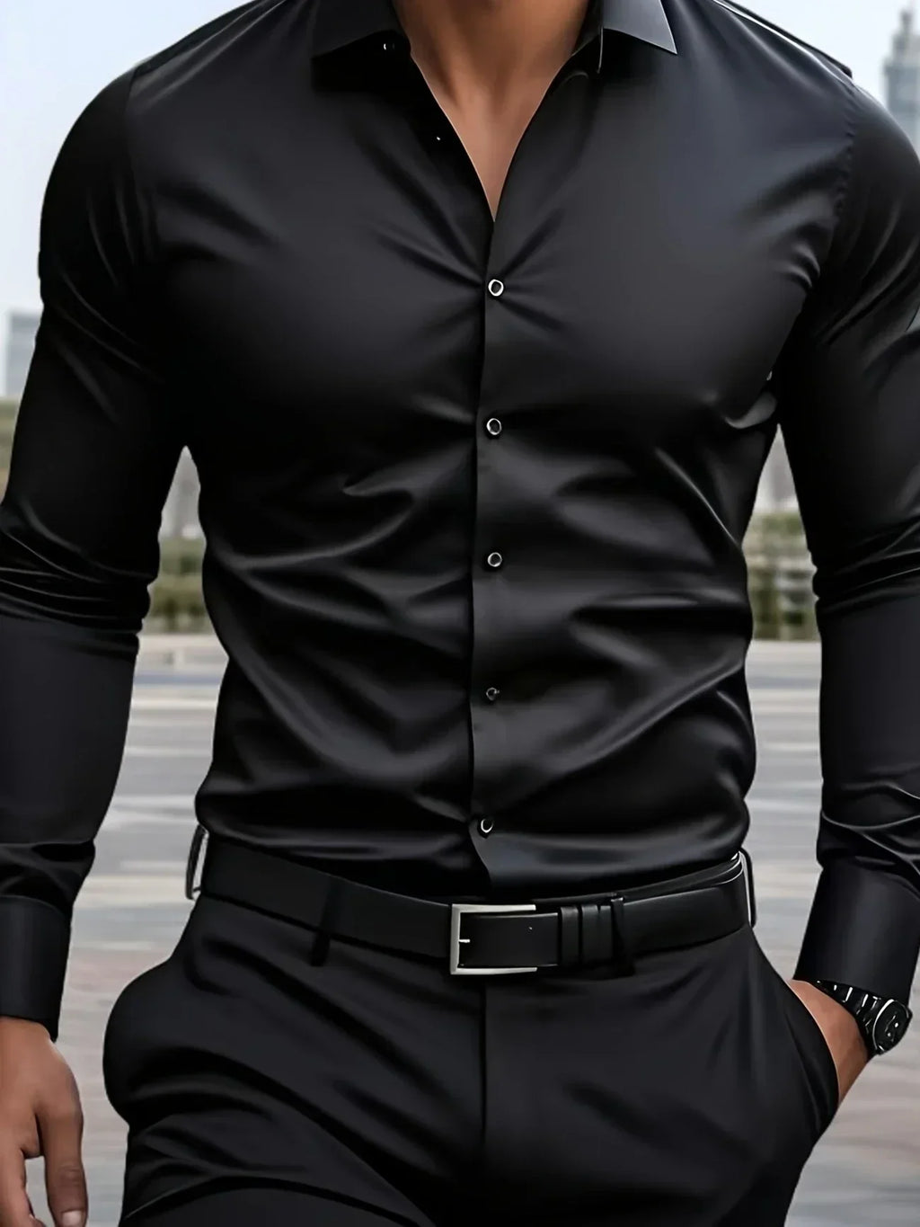 Blas | Camisa elegante de manga larga con botones