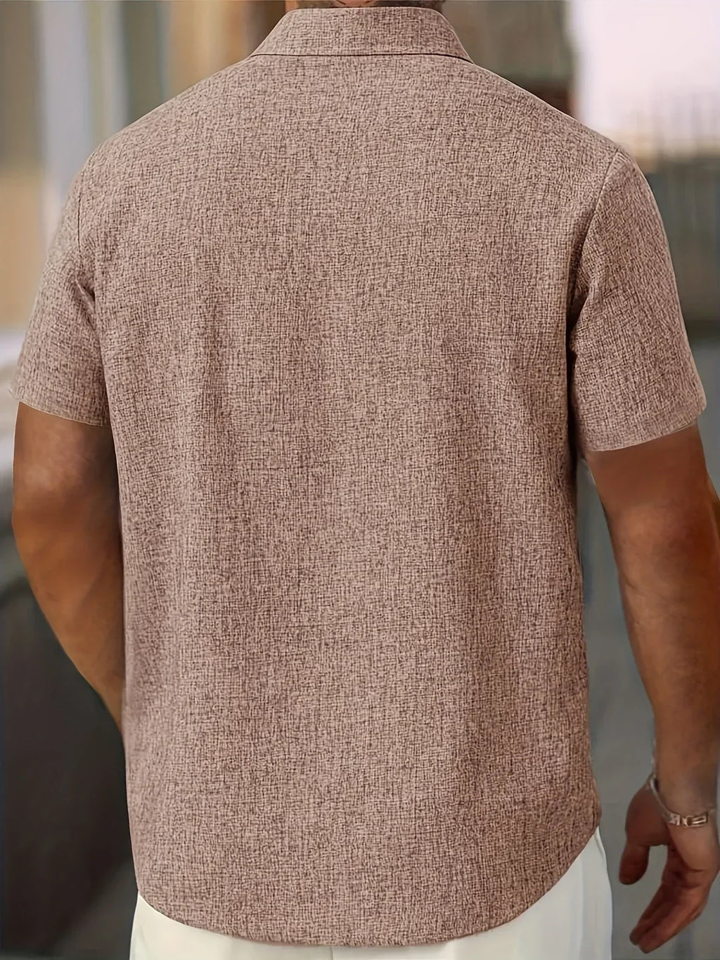 Bartolomé | Camisa ligera de manga corta en mezcla de lino