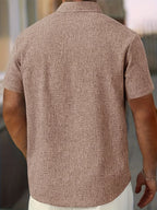 Bartolomé | Camisa ligera de manga corta en mezcla de lino