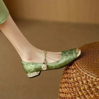 Florinda | Bailarina Mary Jane en color Verde