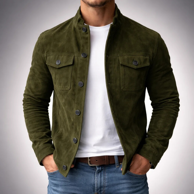 César | Cazadora bomber de ante premium