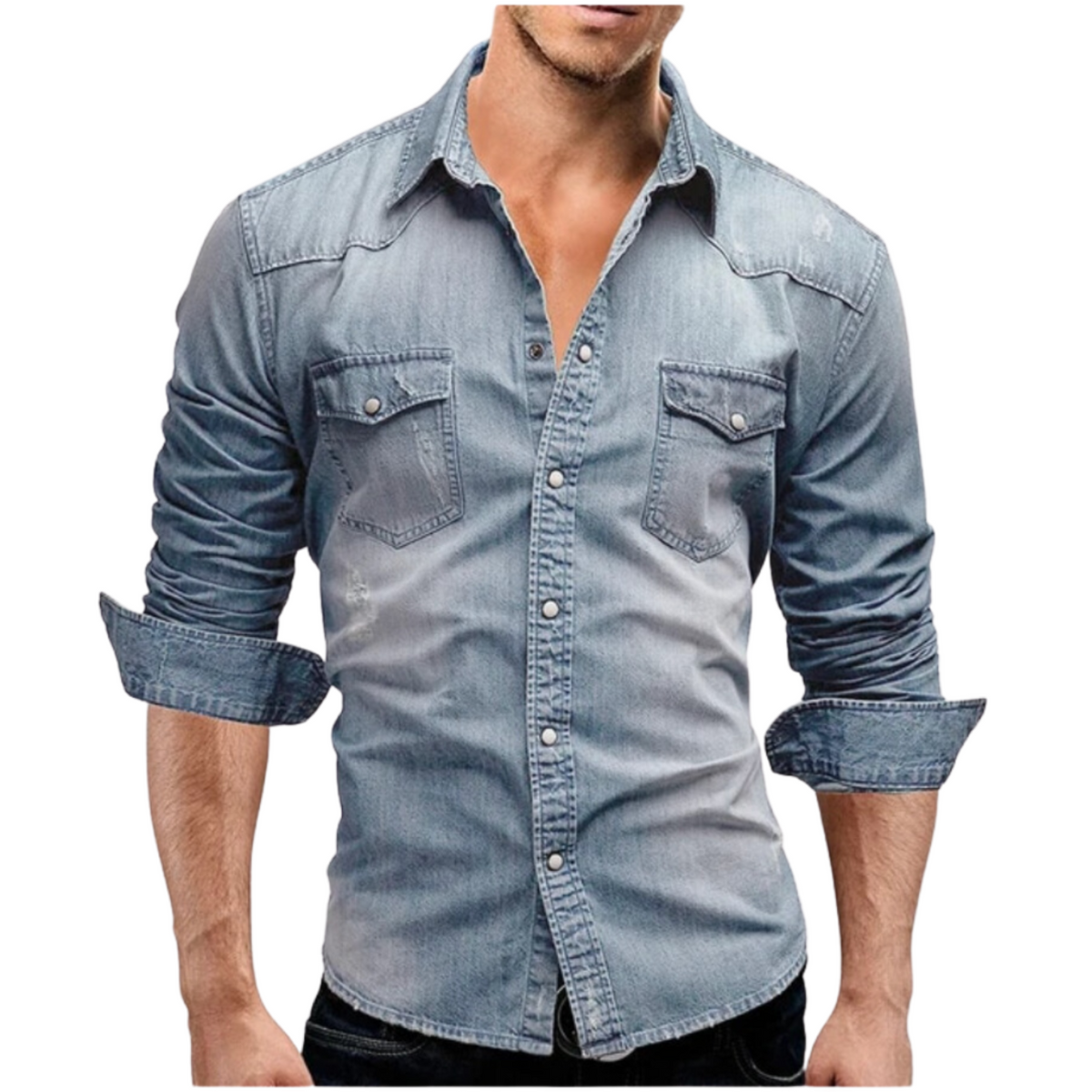 Benito | Camisa vaquera de estilo moderno