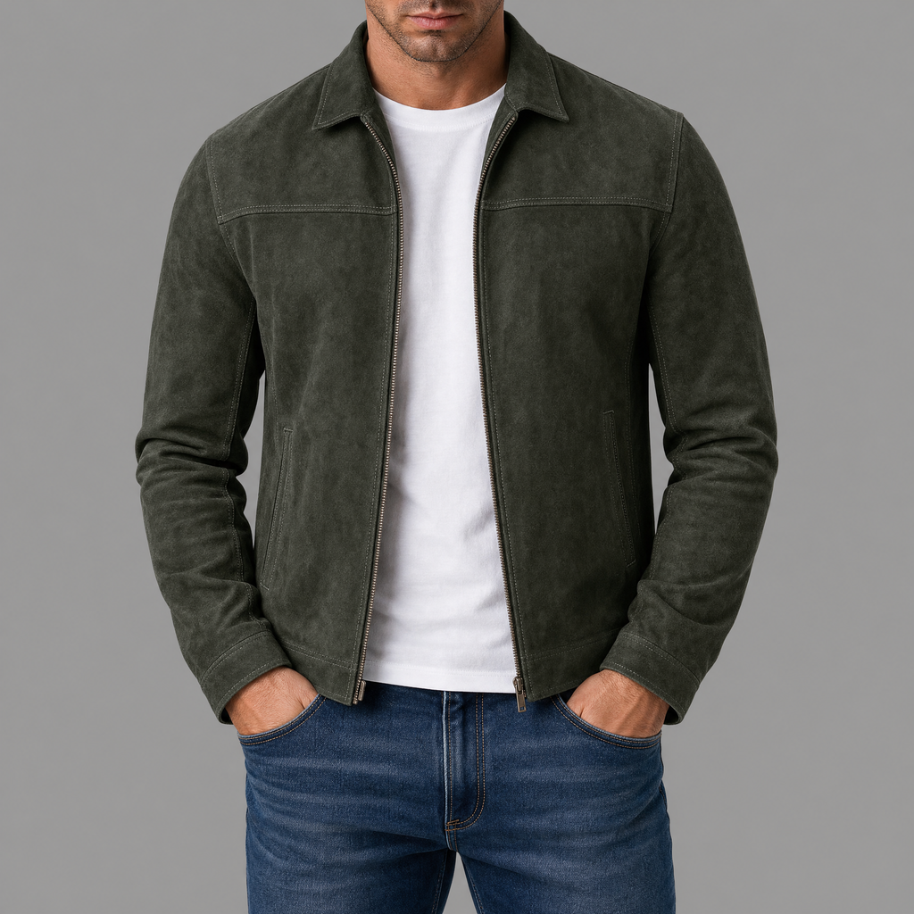 Darío | Chaqueta ligera con cuello alto y cremallera
