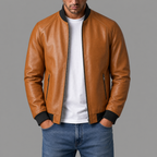 David | Cazadora bomber de piel